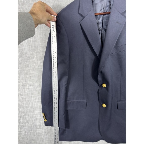 Brooks Brothers 346 Blazer 44 Navy Wool Gold Buttons Sport‎ Coat Jacket Mens 40 - Picture 5 of 12